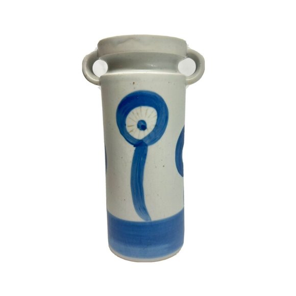 UCTCI Other - UCTCI Japan Abstract Flower Vase MCM Scandinavian Style Vintage Blue White
